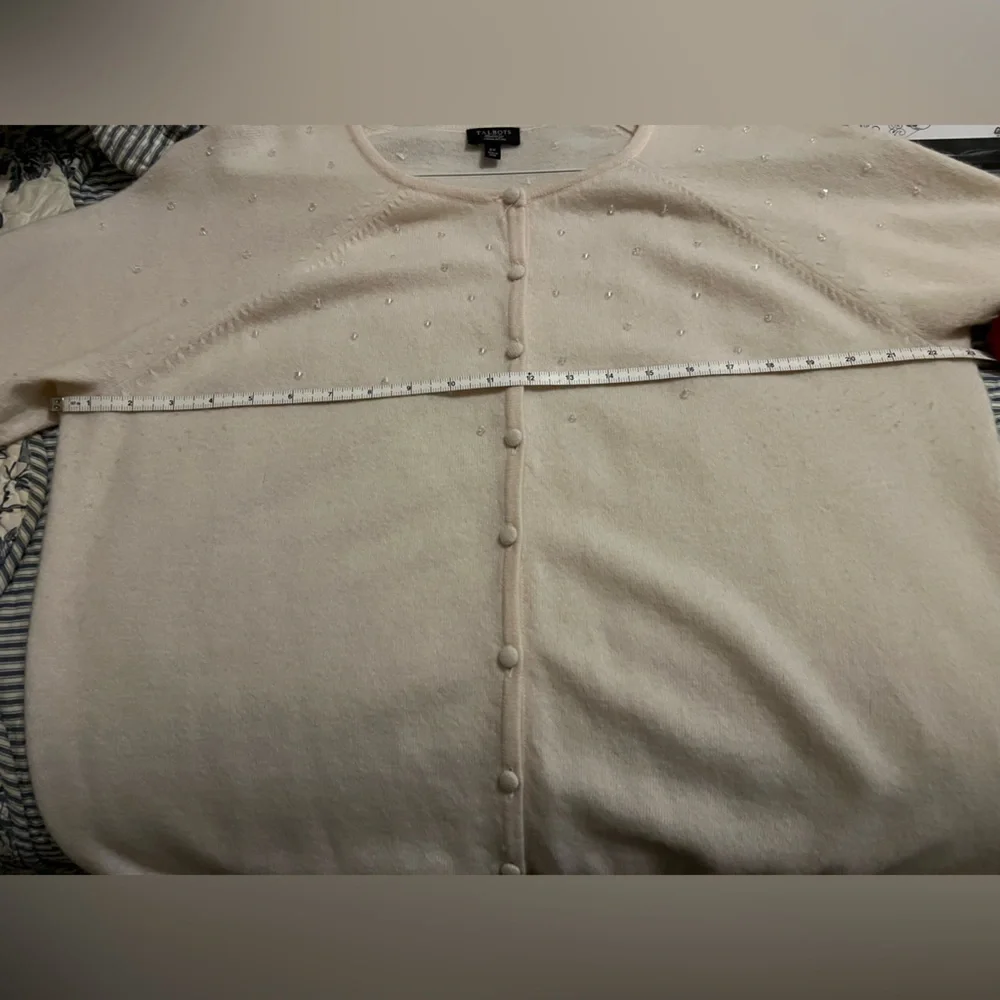 Talbots Ivory Button-Up Cardigan - Picture 11 of 11